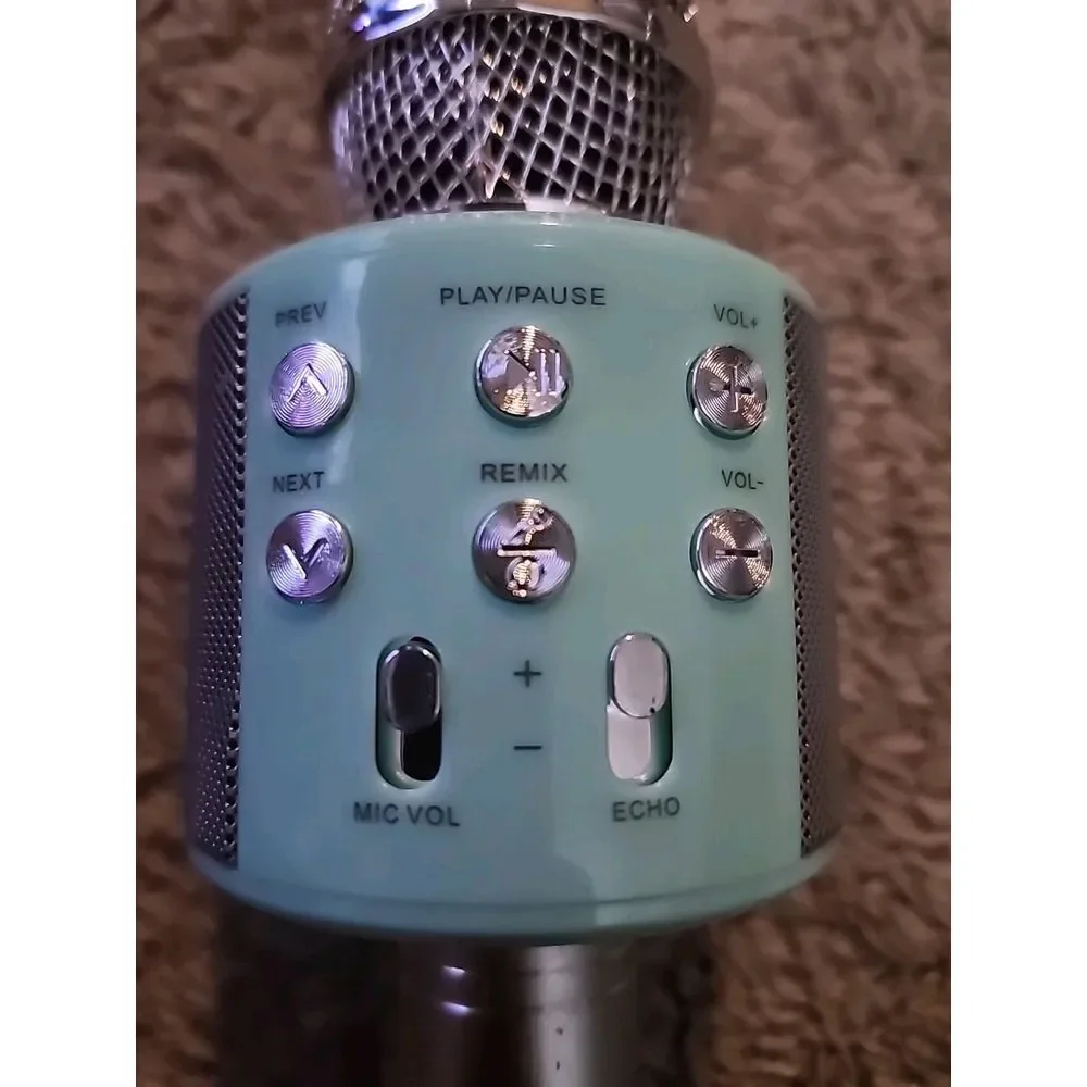 Kids Karaoke Microphone 2 Pk, Wireless Bluetooth Karaoke Microphone Blue-pink
